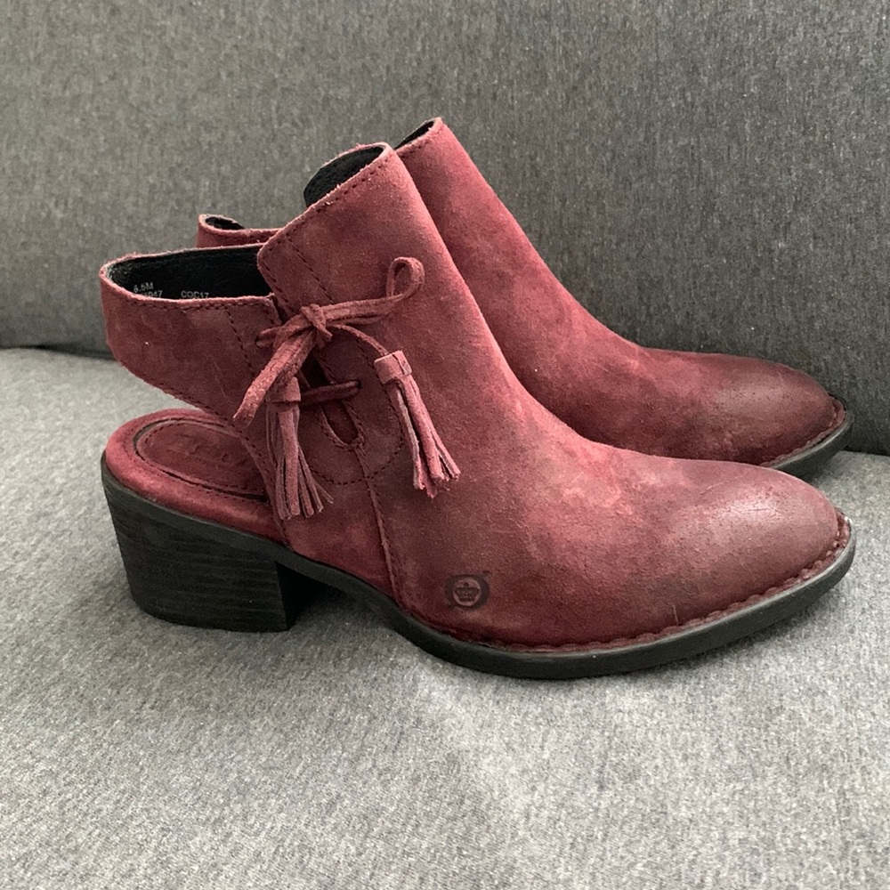 Born Maroon Booties